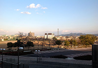 岡山市南区役所-西側外観遠景